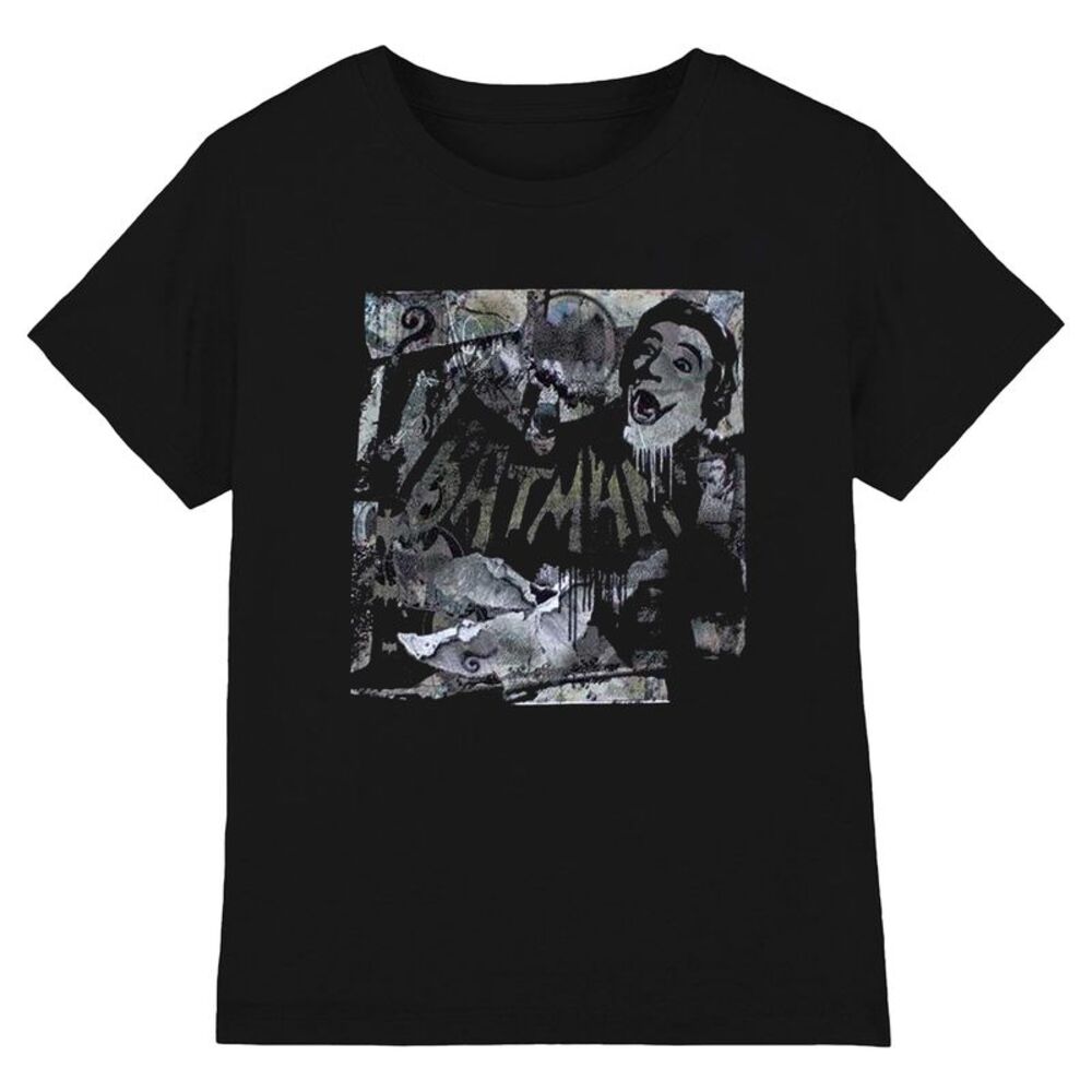 Batman Unisex Adult Mural T-Shirt / Black